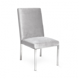 Riley Chair: Grey Velvet 